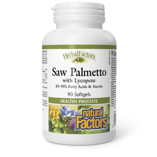 Natural Factors HerbalFactors Saw Palmetto with Lycopene 90Softgels | 每天不同折扣, 全网最低价格 | 种类齐全的保健品店铺 VITASHOP, 只有你想不到, 没有你买不到 !
