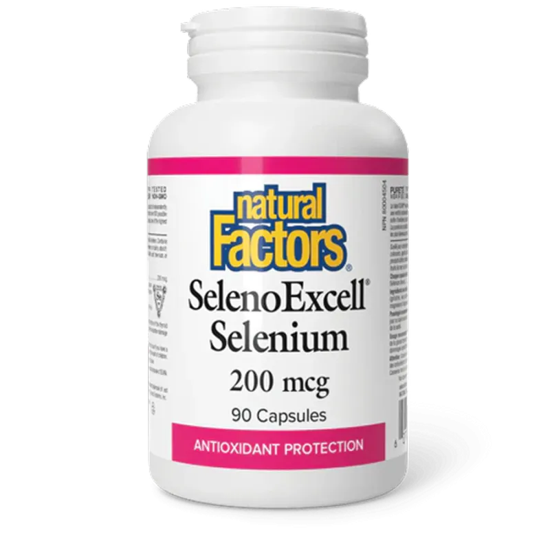 Natural Factors 내추럴 팩터스 SelenoExcell 셀레늄 200mcg, 90캡슐 | 매일 업데이트되는 특가 상품 | VITASHOP