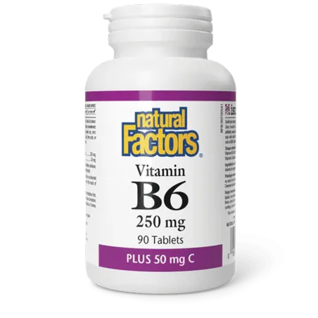 Natural Factors Vitamin B6 250 mg Plus 50 mg C, 90 Tablets | 每天不同折扣, 全网最低价格 | 种类齐全的保健品店铺 VITASHOP, 只有你想不到, 没有你买不到 !