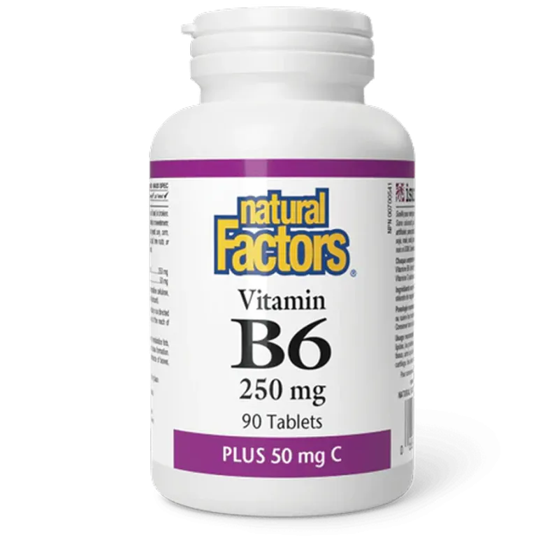 Vitamine B6 250 mg Plus 50 mg C, 90 comprimés | Safest & Easiest Shopping Vitamins Online | VITASHOP