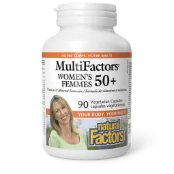 Natural Factors 내추럴 팩터스 여성용 50+ 멀티팩터, 식물성 캡슐 90정 | 매일 업데이트되는 특가 상품 | VITASHOP