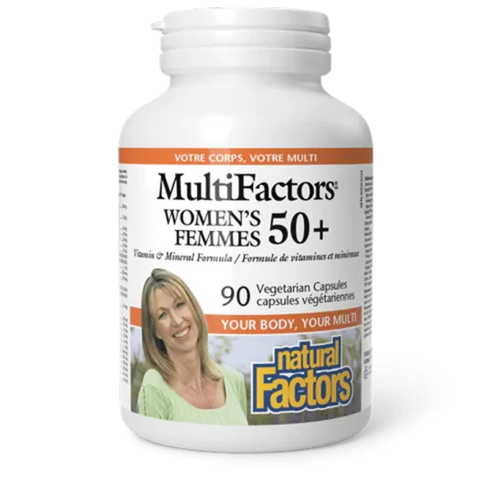 Natural Factors 내추럴 팩터스 여성용 50+ 멀티팩터, 식물성 캡슐 90정 | 매일 업데이트되는 특가 상품 | VITASHOP