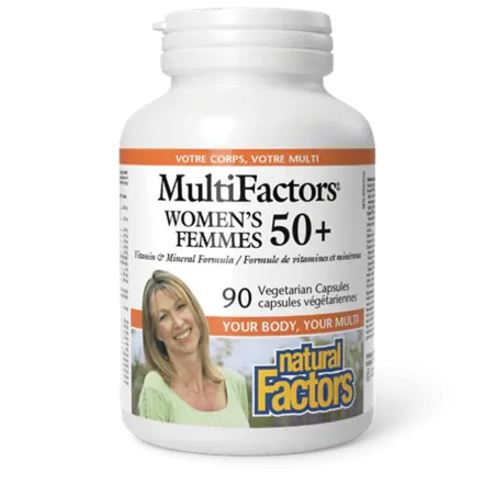 Femmes 50+ MultiFactors, 90 Capsules Végétariennes | Safest & Easiest Shopping Vitamins Online | VITASHOP