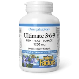 Natural Factors 내추럴 팩터스 OmegaFactors Ultimate 3-6-9, 90 소프트젤 | 매일 업데이트되는 특가 상품 | VITASHOP