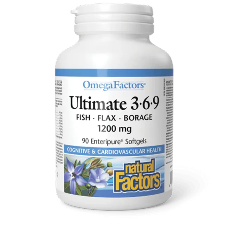 Natural Factors 내추럴 팩터스 OmegaFactors Ultimate 3-6-9, 90 소프트젤 | 매일 업데이트되는 특가 상품 | VITASHOP