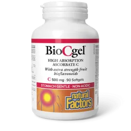Natural Factors 내추럴 팩터스 BioCgel 고흡수성 아스코르베이트 C 500mg, 소프트젤 90정 | 매일 업데이트되는 특가 상품 | VITASHOP