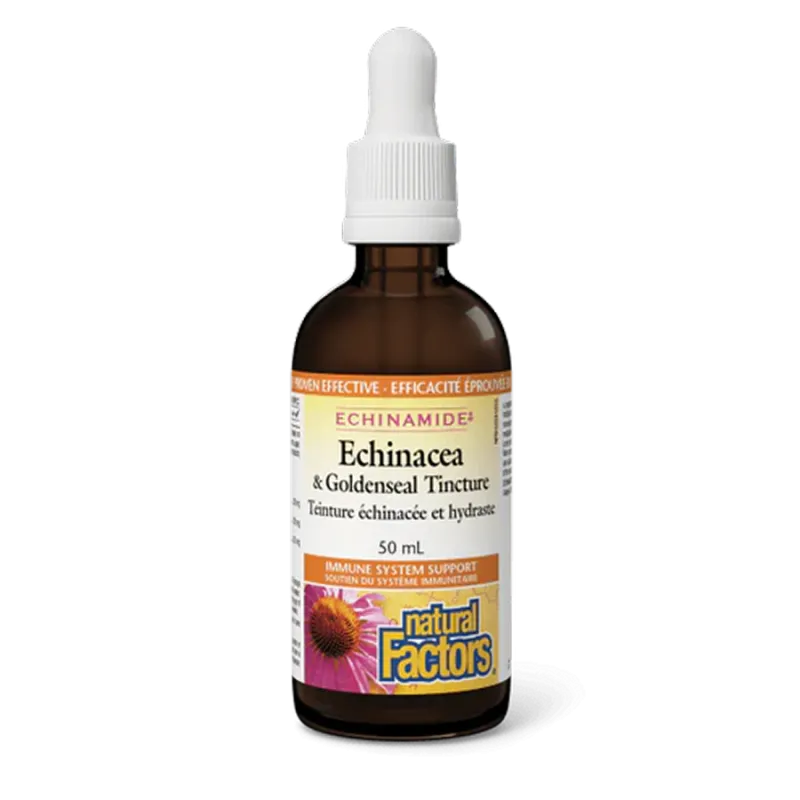 Natural Factors 내추럴 팩터스 ECHINAMIDE Echinacea & Goldenseal 팅크, 50mL | 매일 업데이트되는 특가 상품 | VITASHOP