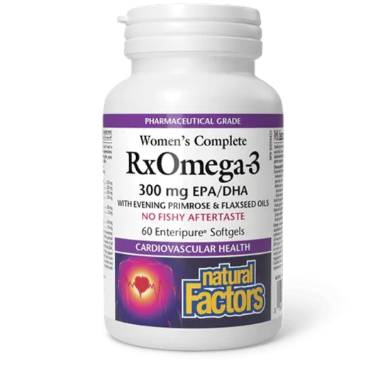 Natural Factors 내추럴 팩터스 여성용 컴플리트 RxOmega-3, 엔터티퓨어 소프트젤 60정 | 매일 업데이트되는 특가 상품 | VITASHOP