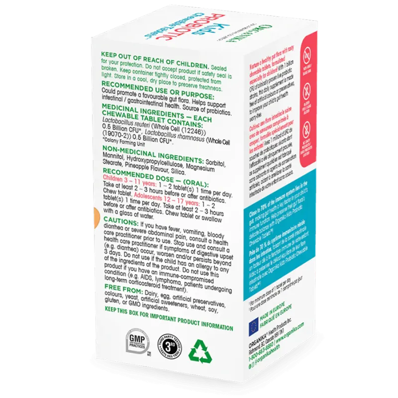 Kids Chewable Probiotic 30 Tablets | Safest & Easiest Shopping Vitamins Online | VITASHOP