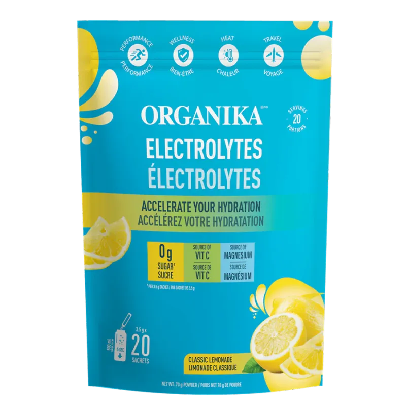 Organika Electrolytes Sachets Classic Lemonade 3.5 G X 20 Sachets | Unbeatable Prices, Daily Deals | VITASHOP