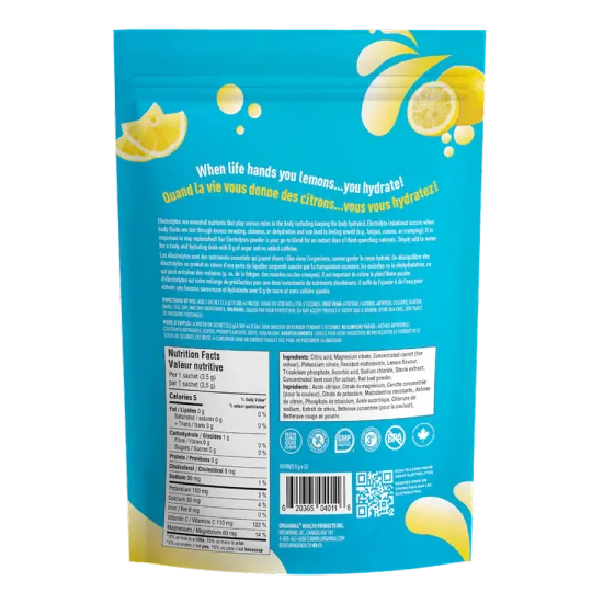 Organika Electrolytes Sachets Classic Lemonade 3.5 G X 20 Sachets | Unbeatable Prices, Daily Deals | VITASHOP