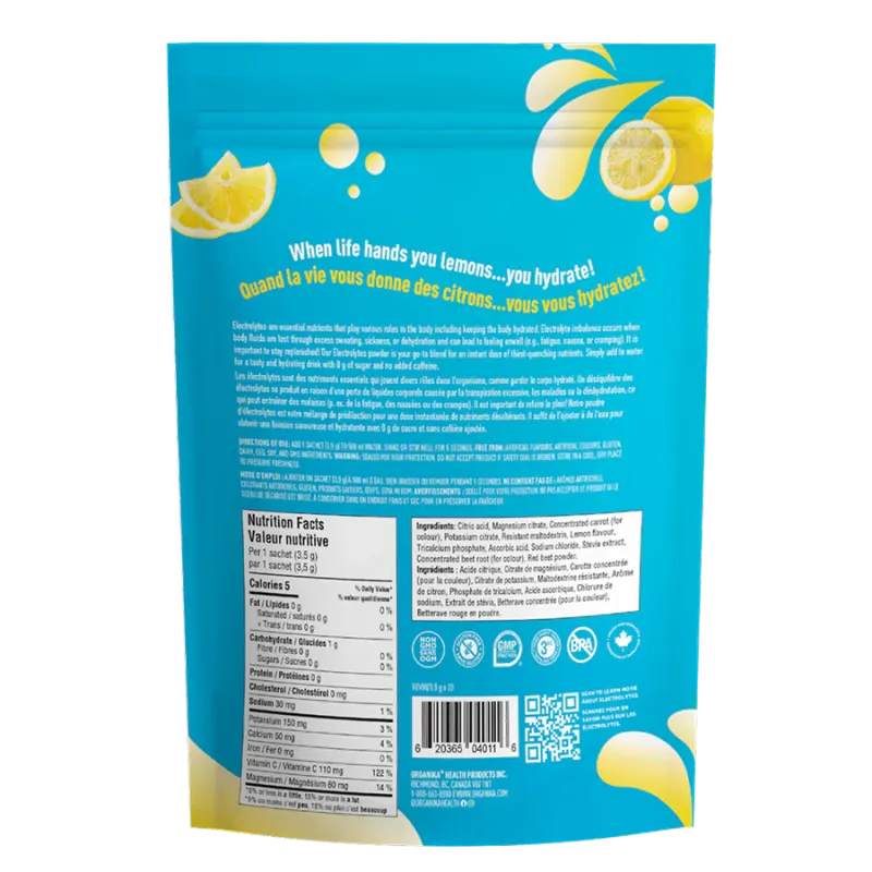 Organika Electrolytes Sachets Classic Lemonade 3.5 G X 20 Sachets | Unbeatable Prices, Daily Deals | VITASHOP