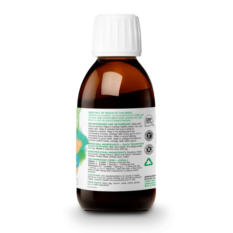 Organika Kids Liquid Zinc + Vitamin C 100 ml | 每天不同折扣, 全网最低价格 | 种类齐全的保健品店铺 VITASHOP, 只有你想不到, 没有你买不到 !
