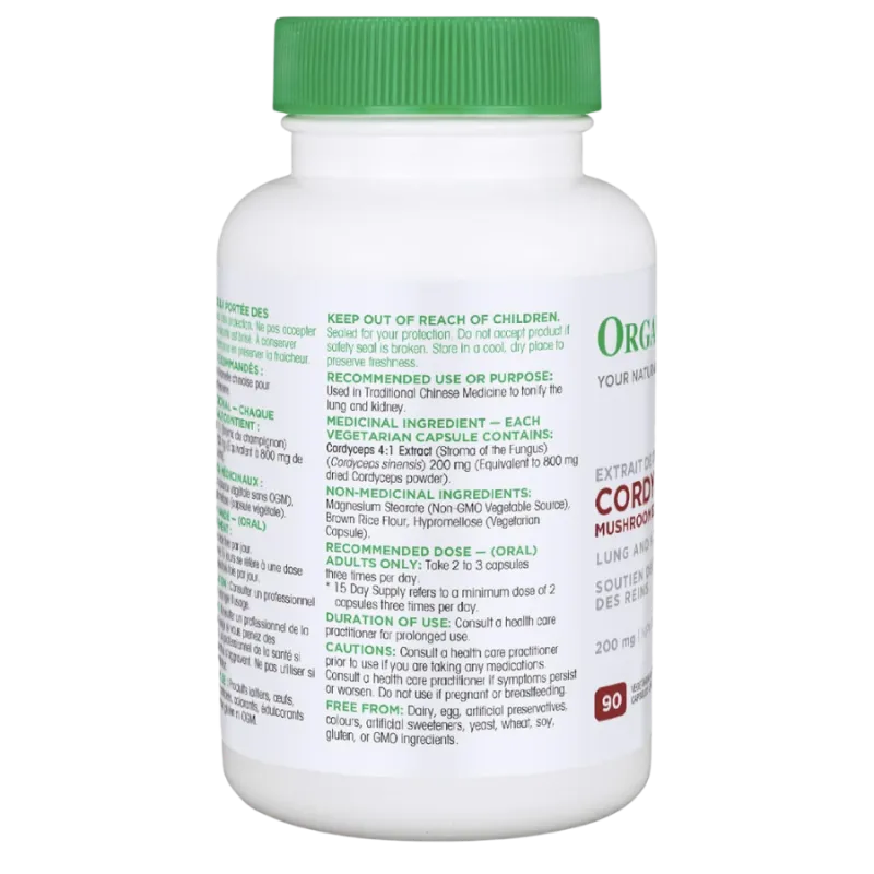 Mushroom Extract - Cordyceps 90 Vegi Capsules | Safest & Easiest Shopping Vitamins Online | VITASHOP