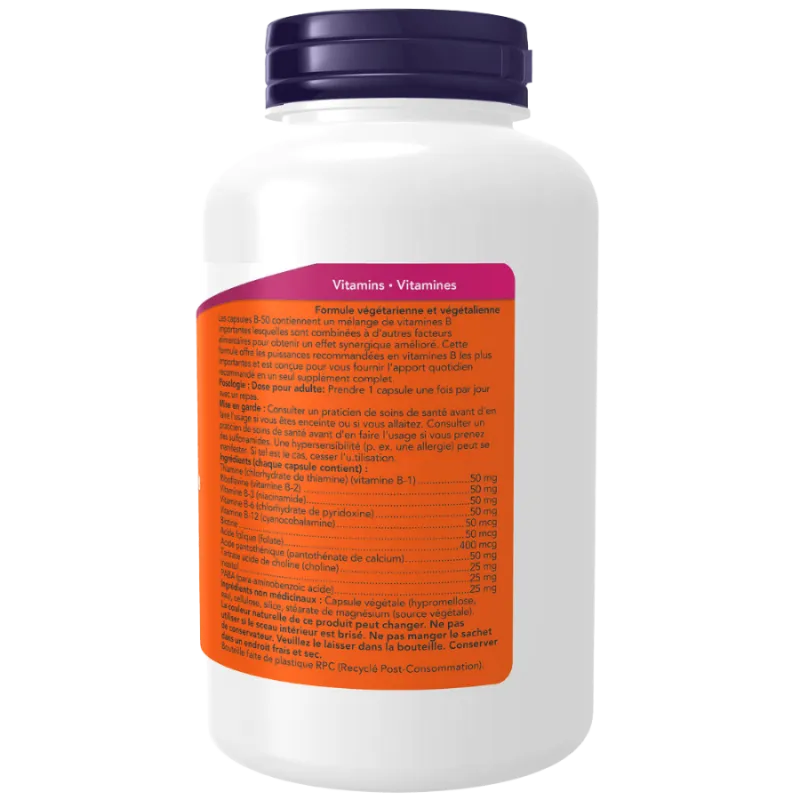 Complexe B-50, 250 gélules | Safest & Easiest Shopping Vitamins Online | VITASHOP
