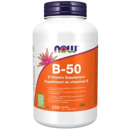NOW Foods B-50 Complex, 250 Capsules | 每天不同折扣, 全网最低价格 | 种类齐全的保健品店铺 VITASHOP, 只有你想不到, 没有你买不到 !