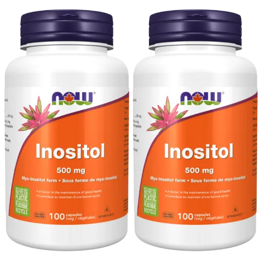 NOW Foods [2 for Deal] Inositol 500 mg, 100 Veg Capsules | Unbeatable Prices, Daily Deals | VITASHOP