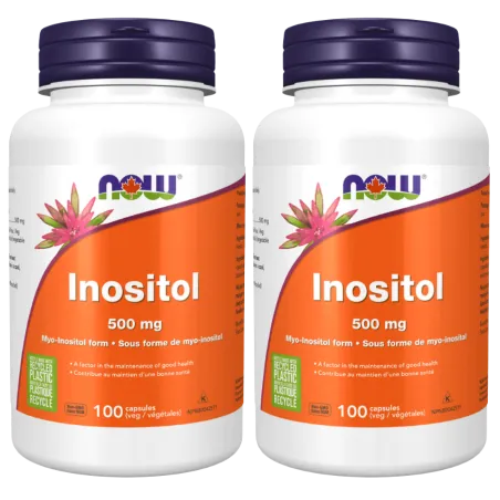 NOW Foods [2 for Deal] Inositol 500 mg, 100 Veg Capsules | Unbeatable Prices, Daily Deals | VITASHOP