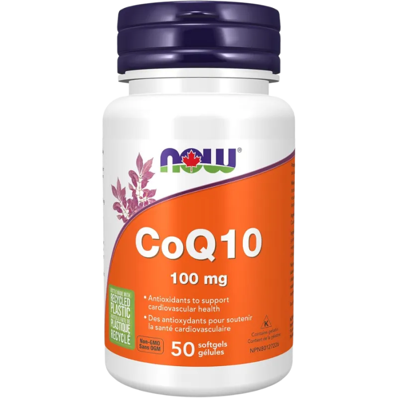 CoQ10 100 mg avec vitamine E, 50 gélules | Safest & Easiest Shopping Vitamins Online | VITASHOP