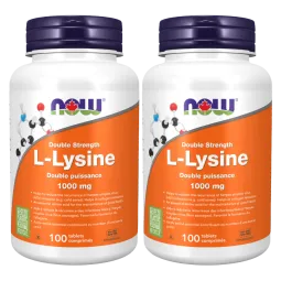 NOW Foods [2 for Deal] L-Lysine 1000 mg, 100 Tablets | Unbeatable Prices, Daily Deals | VITASHOP