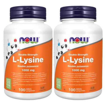 NOW Foods [2 for Deal] L-Lysine 1000 mg, 100 Tablets | Unbeatable Prices, Daily Deals | VITASHOP