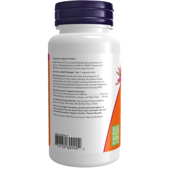 NOW Foods 나우 푸드 비타민 K-2 100mcg, 식물성 캡슐 100정 | 매일 업데이트되는 특가 상품 | VITASHOP