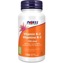 Vitamine K-2 100 mcg, 100 Veg Capsules | Safest & Easiest Shopping Vitamins Online | VITASHOP