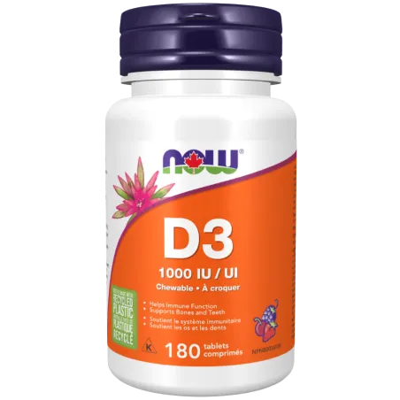 Vitamine D-3 1000 UI à croquer, 180 pastilles | Safest & Easiest Shopping Vitamins Online | VITASHOP