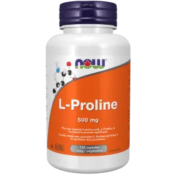 NOW Foods L-Proline 500 mg, 120 Capsules | Unbeatable Prices, Daily Deals | VITASHOP