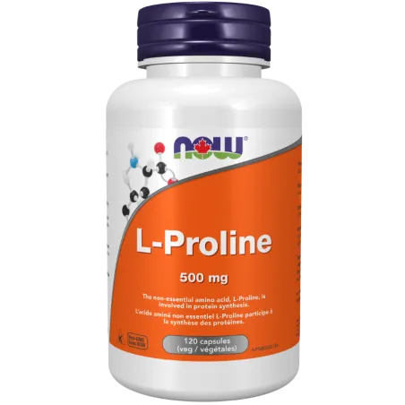 NOW Foods L-Proline 500 mg, 120 Capsules | Unbeatable Prices, Daily Deals | VITASHOP