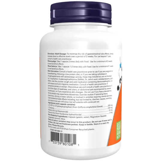 NOW Foods 5-HTP 200 mg with Tyrosine, 60 Capsules | Unbeatable Prices, Daily Deals | VITASHOP