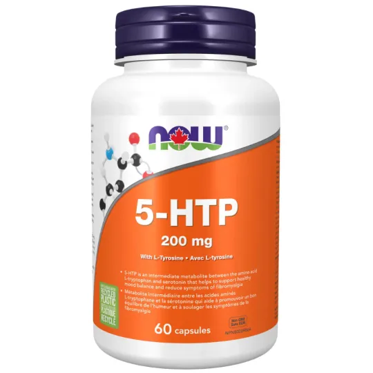 5-HTP 200 mg avec Tyrosine, 60 Capsules | Safest & Easiest Shopping Vitamins Online | VITASHOP