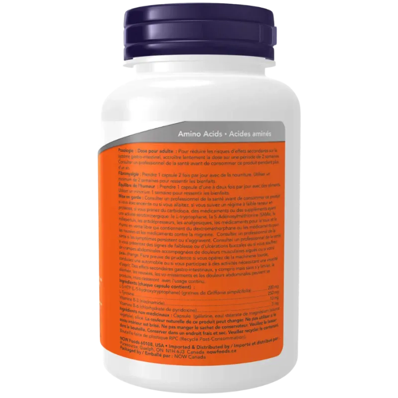 5-HTP 200 mg avec Tyrosine, 60 Capsules | Safest & Easiest Shopping Vitamins Online | VITASHOP