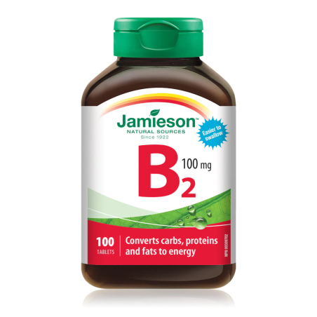 Vitamin B2 (Riboflavin) 100 Tablets | Safest & Easiest Shopping Vitamins Online | VITASHOP