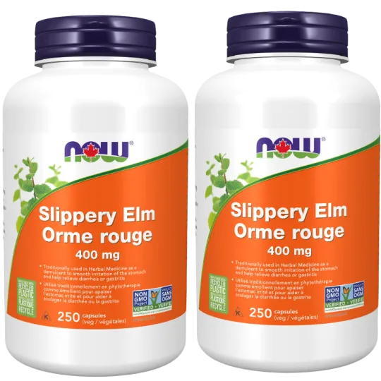 NOW Foods Slippery Elm 400 mg, 100 Capsules |MISUMI