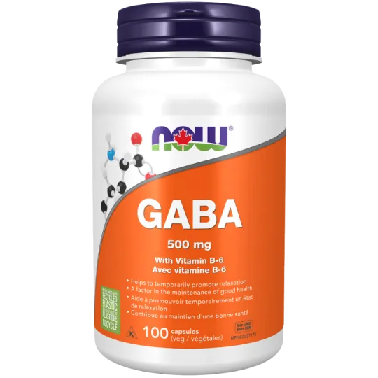 NOW Foods GABA 500 mg, 100 Capsules | Unbeatable Prices, Daily Deals | VITASHOP