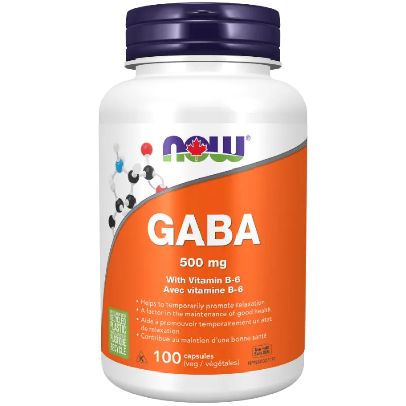 NOW Foods GABA 500 mg, 100 Capsules | Unbeatable Prices, Daily Deals | VITASHOP