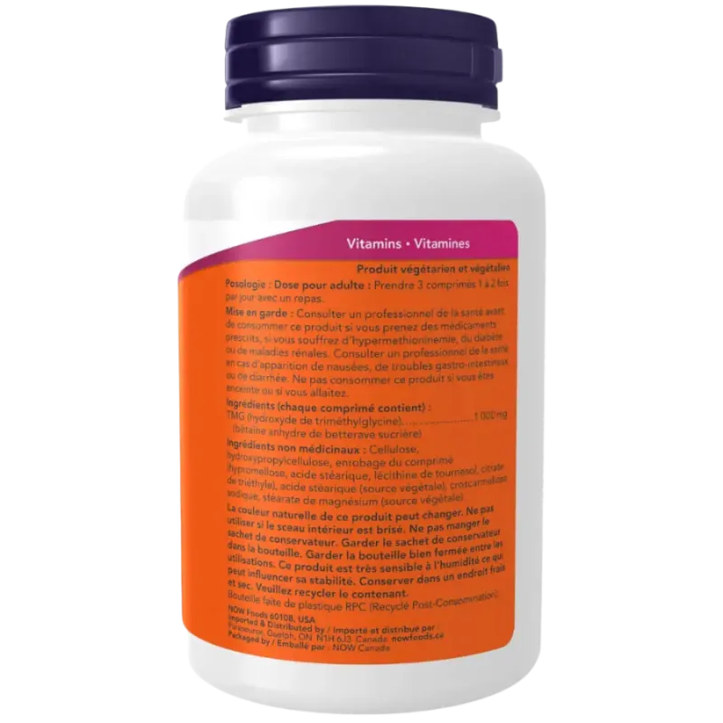 TMG (Triméthylglycine) 1000 mg, 100 comprimés | Safest & Easiest Shopping Vitamins Online | VITASHOP