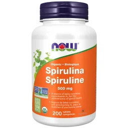 NOW Foods Organic Spirulina 500 mg, 200 Tablets | 每天不同折扣, 全网最低价格 | 种类齐全的保健品店铺 VITASHOP, 只有你想不到, 没有你买不到 !