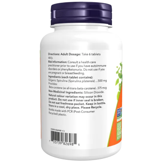 NOW Foods 나우 푸드 유기농 스피루리나 500mg, 200정 | 매일 업데이트되는 특가 상품 | VITASHOP