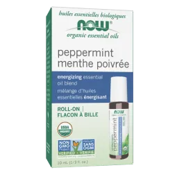 NOW Foods Organic Peppermint EO Roll-On, 10 mL | Unbeatable Prices, Daily Deals | VITASHOP