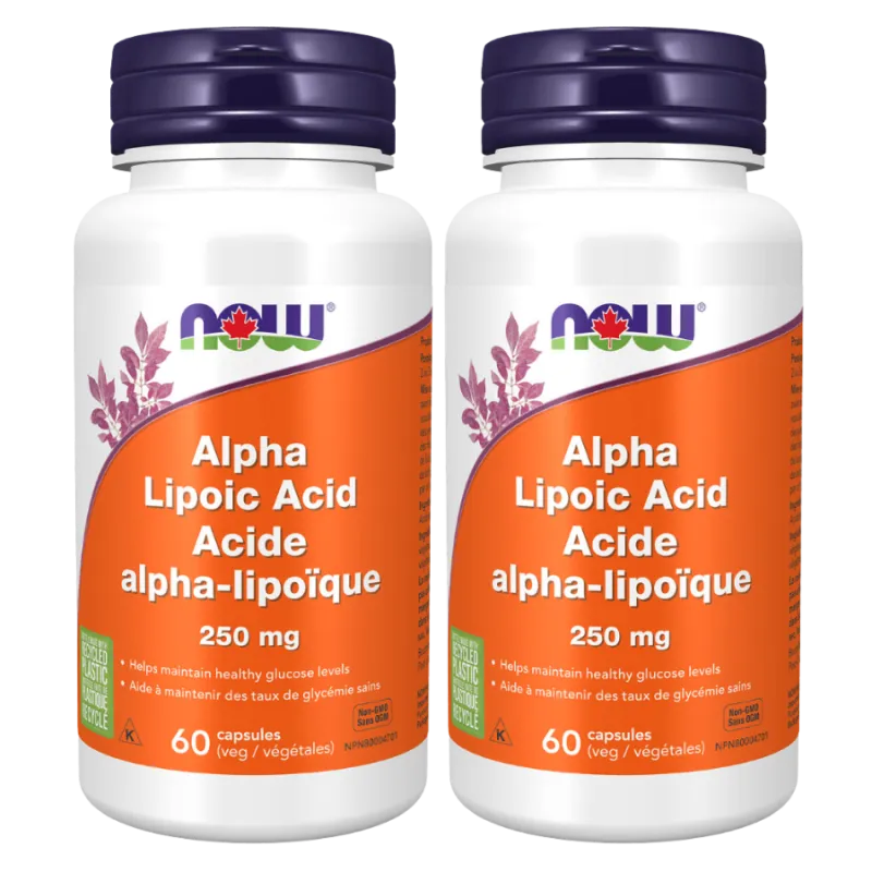 NOW Foods [2 FOR DEAL] Alpha Lipoic Acid 250 mg, 60 Capsules | Unbeatable Prices, Daily Deals | VITASHOP