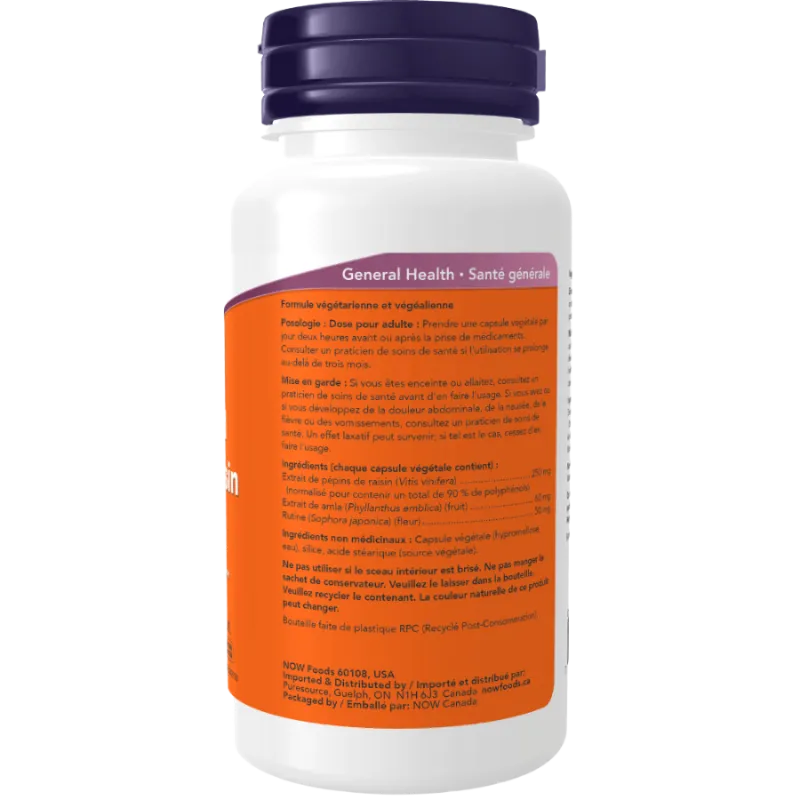 Extrait de pépins de raisin 250 mg, 90 gélules végétales | Safest & Easiest Shopping Vitamins Online | VITASHOP
