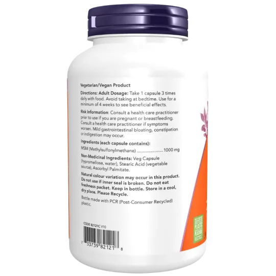NOW Foods MSM 1000 mg, 240 Capsules | 每天不同折扣, 全网最低价格 | 种类齐全的保健品店铺 VITASHOP, 只有你想不到, 没有你买不到 !