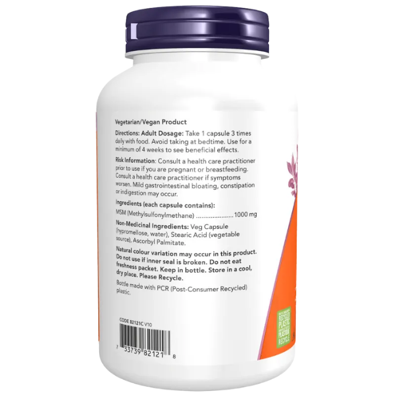 MSM 1000 mg, 240 Capsules | Safest & Easiest Shopping Vitamins Online | VITASHOP