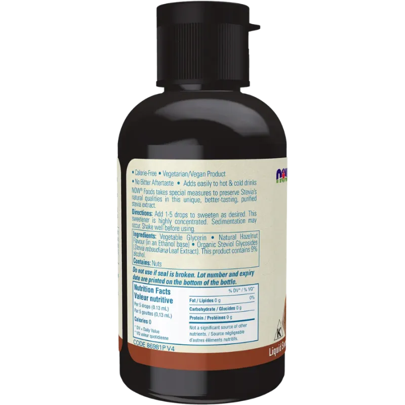 NOW Foods Stevia Liquid Extract (Hazelnut) 60mL | Unbeatable Prices, Daily Deals | VITASHOP