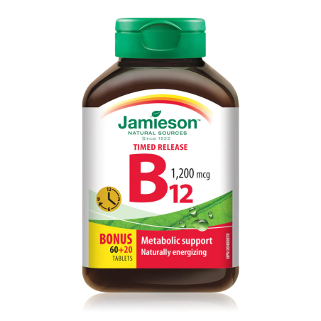 Vitamin B12 1200 mcg Time Release 60+20 Free Tablets | Safest & Easiest Shopping Vitamins Online | VITASHOP