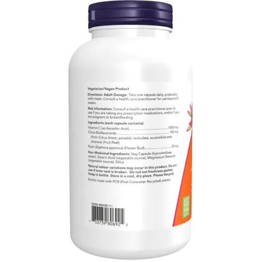 NOW Foods C-1000 with 100 mg Bioflavonoids, 250 Capsules | 每天不同折扣, 全网最低价格 | 种类齐全的保健品店铺 VITASHOP, 只有你想不到, 没有你买不到 !