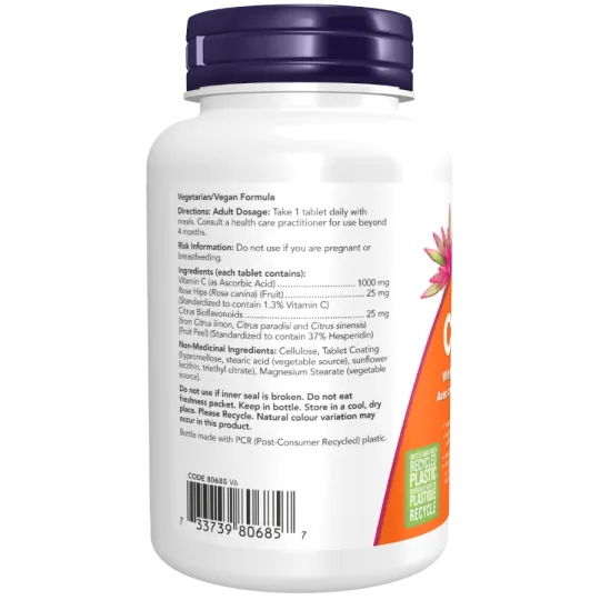 NOW Foods 나우 푸드 C-1000 w/ RoseHip & Bioflavs 100정 | 매일 업데이트되는 특가 상품 | VITASHOP