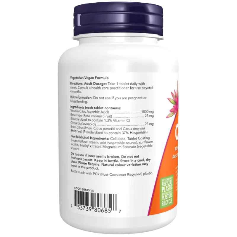 NOW Foods 나우 푸드 C-1000 w/ RoseHip & Bioflavs 100정 | 매일 업데이트되는 특가 상품 | VITASHOP